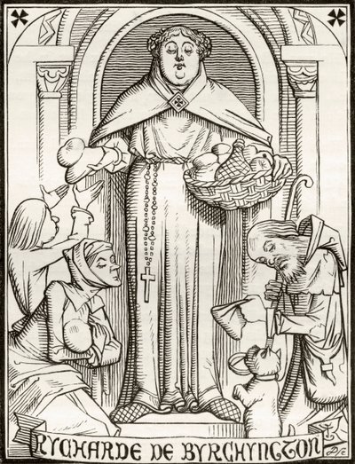 Rycharde de Byrchyngton, illustration for the poem 